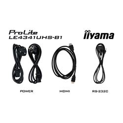iiyama ProLite monitor LE4341UHS-B1 43", IPS, 4K UHD, 18/7 Hours Operation, 10W Speakers, Media playback, glossy finish thumbnail 12