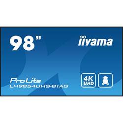 iiyama ProLite LH9854UHS-B1AG 98", 24/7, 4K, IPS, HDMI, landscape/portrait, Wifi, Android OS, FailOver and Intel® SDM slot, Anti-Glare thumbnail 0