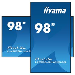 iiyama ProLite LH9854UHS-B1AG 98", 24/7, 4K, IPS, HDMI, landscape/portrait, Wifi, Android OS, FailOver and Intel® SDM slot, Anti-Glare thumbnail 3