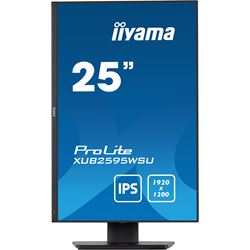 iiyama ProLite monitor XUB2595WSU-B5, 25", IPS, Height Adjustable and Pivot function, 1920 x 1200, HDMI, DisplayPort, USB Hub, FreeSync  thumbnail 1