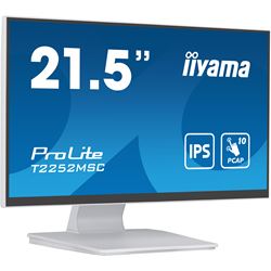 iiyama ProLite monitor T2252MSC-W2  22" White, IPS, Projective Capacitive 10pt touch, HDMI, Display Port, Edge-to-Edge glass design, anti fingerprint coating thumbnail 1