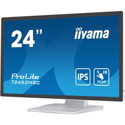 iiyama ProLite monitor T2452MSC-W1 24" White, IPS, Projective Capacitive 10pt touch, HDMI, Display Port, edge-to-edge glass, anti fingerprint coating thumbnail 4