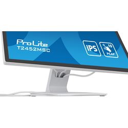 iiyama ProLite monitor T2452MSC-W1 24" White, IPS, Projective Capacitive 10pt touch, HDMI, Display Port, edge-to-edge glass, anti fingerprint coating thumbnail 10