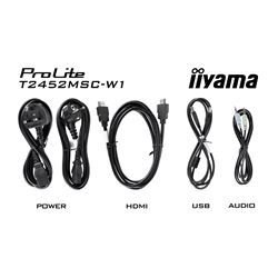 iiyama ProLite monitor T2452MSC-W1 24" White, IPS, Projective Capacitive 10pt touch, HDMI, Display Port, edge-to-edge glass, anti fingerprint coating thumbnail 12