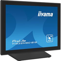 iiyama ProLite monitor T1532MSC-B1S 15", Black, Projective Capacitive 10pt touch, edge to edge glass,scratch resistant, HDMI, DisplayPort thumbnail 2
