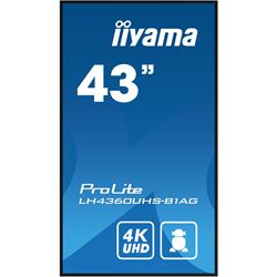 iiyama ProLite LH4360UHS-B1AG 43", VA, 4K, 24/7 Hours Operation, HDMI x 3,  Landscape/Portrait, Android OS and FailOver thumbnail 1