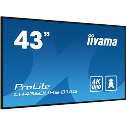 iiyama ProLite LH4360UHS-B1AG 43", VA, 4K, 24/7 Hours Operation, HDMI x 3,  Landscape/Portrait, Android OS and FailOver thumbnail 2