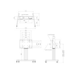 iiyama MD 062B7275 A, Floor lift on wheels for (touch) flat screens max 120 kg with lockable lid for protection thumbnail 4