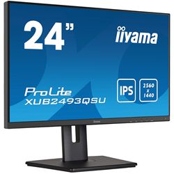 iiyama ProLite XUB2493QSU-B5 24" height adjustable Monitor 2560 x 1440, IPS, Quad HD, Black thumbnail 1