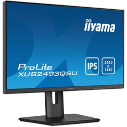iiyama ProLite XUB2493QSU-B5 24" height adjustable Monitor 2560 x 1440, IPS, Quad HD, Black thumbnail 2