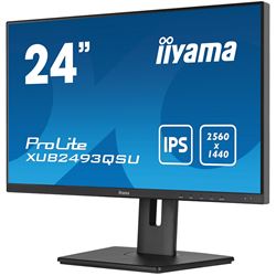 iiyama ProLite XUB2493QSU-B5 24" height adjustable Monitor 2560 x 1440, IPS, Quad HD, Black thumbnail 3