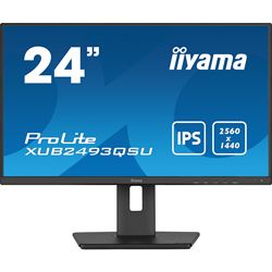iiyama ProLite XUB2493QSU-B5 24" height adjustable Monitor 2560 x 1440, IPS, Quad HD, Black thumbnail 0