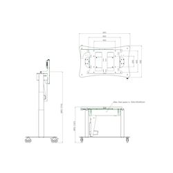 iiyama MD 062B7650 Tip & Touch stand on wheels (electrical tip function) max. 65 inch, 60 kg thumbnail 3