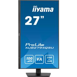 iiyama ProLite XUB2794QSU-B6, 27" WQHD resolution, Height adjustable, Ultra Slim, VA, HDMI, DP, 100hz refresh rate thumbnail 1