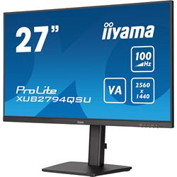 iiyama ProLite XUB2794QSU-B6, 27" WQHD resolution, Height adjustable, Ultra Slim, VA, HDMI, DP, 100hz refresh rate thumbnail 4
