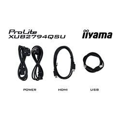 iiyama ProLite XUB2794QSU-B6, 27" WQHD resolution, Height adjustable, Ultra Slim, VA, HDMI, DP, 100hz refresh rate thumbnail 11