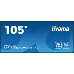 iiyama ProLite LH10551UWS-B1AG 105", specialised 21:9 panoramic commercial signage, 24/7, 5K, IPS, HDMI, landscape/portrait, OPS slot, Anti-Glare