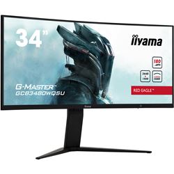 iiyama G-Master Red Eagle curved gaming monitor GCB3480WQSU-B1 34" Black, 3440 x 1440, 0.4ms, 180hz, FreeSync, HDMI, Display Port, Height Adjustable thumbnail 1