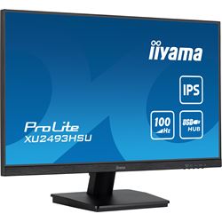 iiyama ProLite monitor XU2493HSU-B6 24", IPS, 100hz, USB Hub, Black, Ultra Slim Bezel, HDMI, DisplayPort, Blue light reducer, Flicker free thumbnail 2