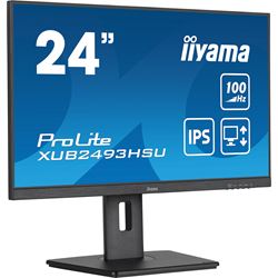 iiyama ProLite monitor XUB2493HSU-B6 24", IPS, 100hz, Height Adjustable, Black, Ultra Slim Bezel, HDMI, DisplayPort, Blue light reducer, Flicker free thumbnail 2