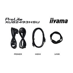 iiyama ProLite monitor XUB2493HSU-B6 24", IPS, 100hz, Height Adjustable, Black, Ultra Slim Bezel, HDMI, DisplayPort, Blue light reducer, Flicker free thumbnail 13