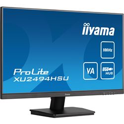 iiyama ProLite monitor XU2494HSU-B6 24", VA panel, Full HD, Black, 3-side borderless bezel, HDMI, Display Port, USB Hub, 100Hz refresh rate thumbnail 2