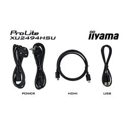 iiyama ProLite monitor XU2494HSU-B6 24", VA panel, Full HD, Black, 3-side borderless bezel, HDMI, Display Port, USB Hub, 100Hz refresh rate thumbnail 11