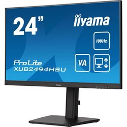 iiyama ProLite monitor XUB2494HSU-B6 24", VA panel, Height Adjustable, 100Hz refresh rate, 3-side borderless bezel, HDMI, Display Port, USB Hub thumbnail 4