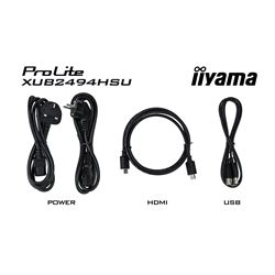 iiyama ProLite monitor XUB2494HSU-B6 24", VA panel, Height Adjustable, 100Hz refresh rate, 3-side borderless bezel, HDMI, Display Port, USB Hub thumbnail 13