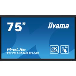 iiyama ProLite monitor TE7514MIS-B1AG 75", 4k UHD, Infrared 50pt touch, Anti-glare coating, VA, HDMI, features Note, Browser & Cloud Drive, iiWare 11 thumbnail 0