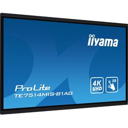 iiyama ProLite monitor TE7514MIS-B1AG 75", 4k UHD, Infrared 50pt touch, Anti-glare coating, VA, HDMI, features Note, Browser & Cloud Drive, iiWare 11 thumbnail 2