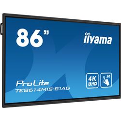 iiyama ProLite monitor TE8614MIS-B1AG 86", 4k UHD, Infrared 50pt touch, Anti-glare coating, VA, HDMI, features Note, Browser & Cloud Drive, iiWare 11 thumbnail 1