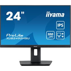 iiyama ProLite monitor XUB2492HSU-B6 24" IPS, Full HD, Black, Ultra Slim Bezel, HDMI, Display Port, USB Hub, Height Adjustable, 100hz