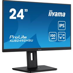 iiyama ProLite monitor XUB2492HSU-B6 24" IPS, Full HD, Black, Ultra Slim Bezel, HDMI, Display Port, USB Hub, Height Adjustable, 100hz thumbnail 1