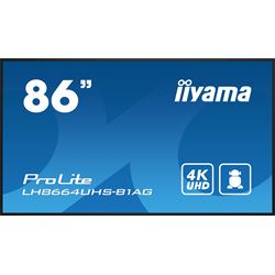 iiyama ProLite LH8664UHS-B1AG 86", 24/7, 4K, IPS, HDMI, landscape/portrait, Wifi, Android OS, signal FailOver, 500cd/m² high brightness, Anti-Glare thumbnail 0