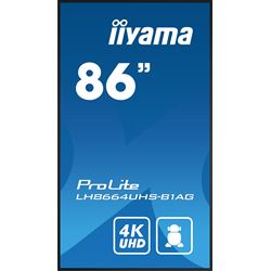 iiyama ProLite LH8664UHS-B1AG 86", 24/7, 4K, IPS, HDMI, landscape/portrait, Wifi, Android OS, signal FailOver, 500cd/m² high brightness, Anti-Glare thumbnail 1