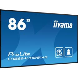 iiyama ProLite LH8664UHS-B1AG 86", 24/7, 4K, IPS, HDMI, landscape/portrait, Wifi, Android OS, signal FailOver, 500cd/m² high brightness, Anti-Glare thumbnail 2