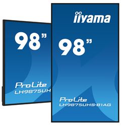 iiyama ProLite LH9875UHS-B1AG 98", 24/7, 4K, IPS, HDMI, landscape/portrait, Wifi, Android OS, FailOver and Intel® SDM slot, Anti-Glare thumbnail 4