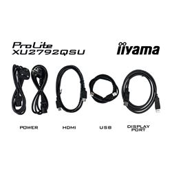 iiyama ProLite monitor XU2792QSU-B6 27" IPS, 2560x1440, 100hz, FreeSync, Ultra Slim Bezel, Black, HDMI, Display Port, USB Hub,  thumbnail 12