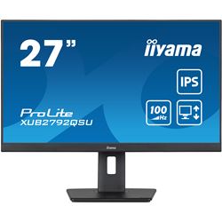 iiyama ProLite monitor XUB2792QSU-B6 27" IPS, 2560x1440, FreeSync, 100hz, 3-side borderless, Black, HDMI, Display Port, USB Hub, Height Adjustable thumbnail 0