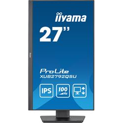 iiyama ProLite monitor XUB2792QSU-B6 27" IPS, 2560x1440, FreeSync, 100hz, 3-side borderless, Black, HDMI, Display Port, USB Hub, Height Adjustable thumbnail 1