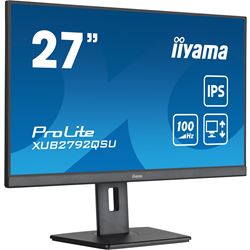 iiyama ProLite monitor XUB2792QSU-B6 27" IPS, 2560x1440, FreeSync, 100hz, 3-side borderless, Black, HDMI, Display Port, USB Hub, Height Adjustable thumbnail 4