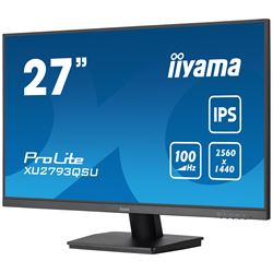 iiyama ProLite XU2793QSU-B6 monitor, 3-side borderless, IPS, WQHD res, HDMI, DisplayPort, Flicker free and Blue light reducer, 100 hz, USB hub thumbnail 3