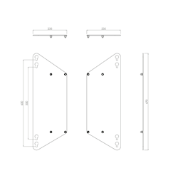 iiyama MD 052B7280 Adapter for floor lifts for ProLite monitors thumbnail 1