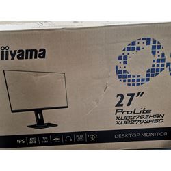 BOX DAMAGED iiyama ProLite Monitor XUB2792HSN-B5 27", Black, Height Adjustable, IPS Panel, USB-C connection, Daisy chain