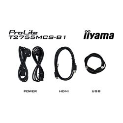 iiyama ProLite monitor T2755MSC-B1 27", Projective Capacitive 10pt touch, IPS, Scratch resistant, HDMI, DisplayPort, Edge to edge glass thumbnail 9