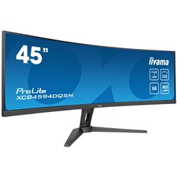 iiyama ProLite curved monitor XCB4594DQSN-B1 45" VA Dual QHD panel with KVM Switch and USB-C Dock, HDMI and Height Adjustment thumbnail 1