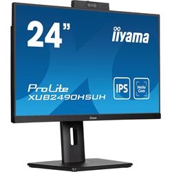 iiyama ProLite monitor XUB2490HSUH-B1 24" IPS, built-in Windows Hello camera and microphone, Height Adjustable, 3-side borderless design thumbnail 0