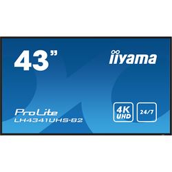 iiyama ProLite monitor LH4341UHS-B2 43", Digital Signage, IPS, HDMI, 4K, 24/7, Landscape/Portrait, Media Player, 500cd/m² brightness thumbnail 0