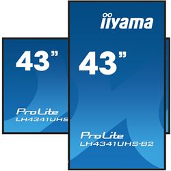 iiyama ProLite monitor LH4341UHS-B2 43", Digital Signage, IPS, HDMI, 4K, 24/7, Landscape/Portrait, Media Player, 500cd/m² brightness thumbnail 3